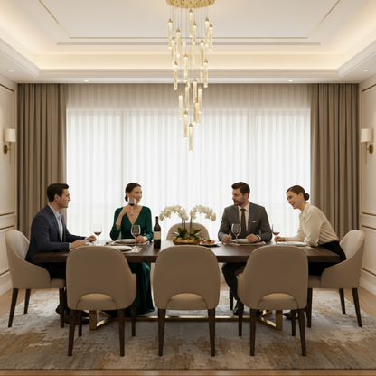 Candelabru Cristal LAGOM LED cu Telecomanda, Suspendat, 30 Surse, 90W, Lumina Calda/Neutra/Rece, Diametru 60cm, Inaltime Reglabila, Auriu, Metal si Cristal