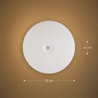 Plafoniera LED PL8001, D22cm, IP44, 8W, Lumina Rece 6000k, Plastic, Alb