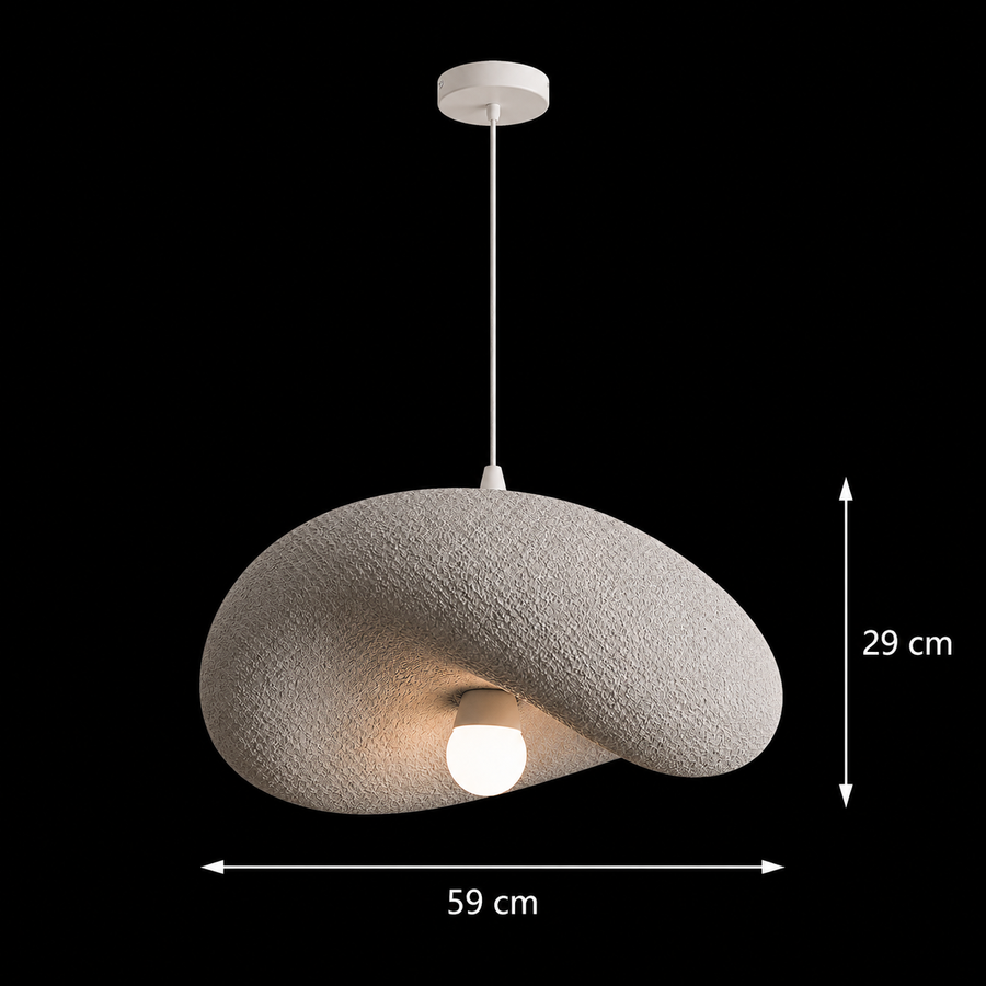 Lustra Moderna FOAMER Magno, 59 cm, Suspendata, 1 X E27, Gri, Metal si Spuma, Inaltime Reglabila Lustre Clasice Default Title Alessandro Design