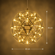 Candelabru Modern LED WELD Nobile, 18W, Lumina Calda 3000K, Diametru 40cm, Inaltime Reglabila, Crom Lucios