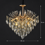 Candelabru Cristal PALERMO Regalis, 12x E14, Diametru 80cm, Auriu