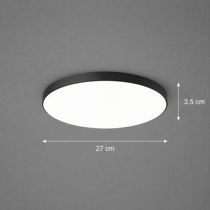 Plafoniera LED SOLIS 27cm 20W Lumina Rece, Negru