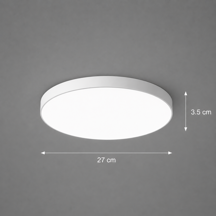 Plafoniera LED SOLIS 27cm 20W Lumina Rece, Alb