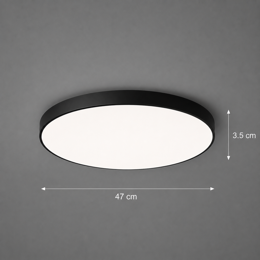 Plafoniera LED SOLIS 47cm 70W Lumina Rece Negru