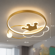 Lustra LED Rafael cu Telecomanda, 58W, Dimabila, 3000K/4000K/6000K, Auriu