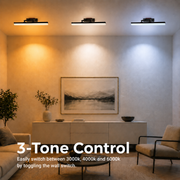 Aplica LED, MALAWI, 6W, liniara, lumina Calda/Neutra/Rece, Negru