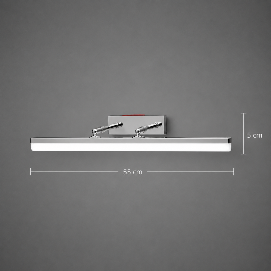 Aplica LED BALATON, 10W, liniara, lumina Calda/ Neutra/ Rece, Crom Lucios