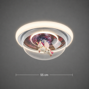 Lustra LED UNICORN, 60W, 50cm, lumina Rece/Calda/Neutra, Roz