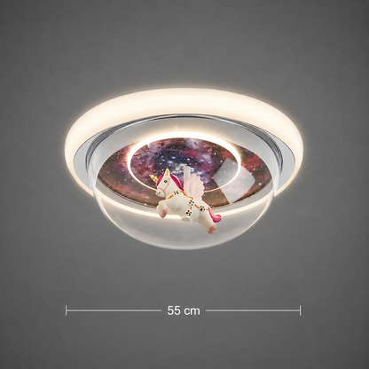 Lustra LED UNICORN, 60W, 50cm, lumina Rece/Calda/Neutra, Roz