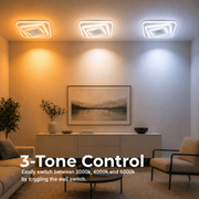 Lustra LED NEXA 3D 46W, Patrata, lumina Rece/Calda/Neutra , Alb