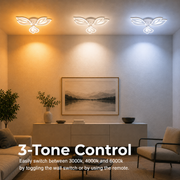 Lustra LED cu telecomanda LILY 40W, 3 Elemente, lumina Rece/Calda/Neutra, Dimabila, Alb Lustre LED cu Telecomanda Default Title Alessandro Design