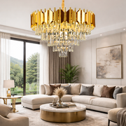Candelabru Cristal Braylen 8x E14 Diametru 60cm Auriu Candelabre Cristal Default Title Alessandro Design