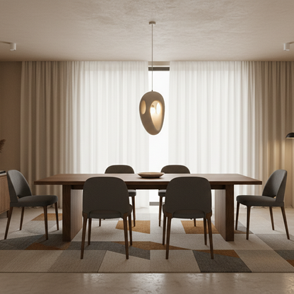 Lustra Moderna EON Eleganza, 49 cm, Suspendata, 1 X E27, Gri, Metal si Spuma, Inaltime Reglabila