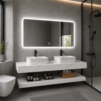 Set Mobilier AVEN Duo pentru Baie, 140cm, 3 Piese, Alb Mobilier Baie Default Title Alessandro Design