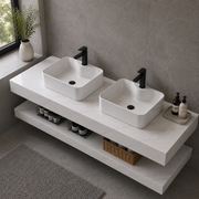 Set Mobilier AVEN Duo pentru Baie, 140cm, 3 Piese, Alb Mobilier Baie Default Title Alessandro Design