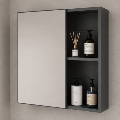 Set Mobilier EVOQ pentru Baie ,Latime 70cm, 2 Piese, Gri si Alb Mobilier Baie Default Title Alessandro Design