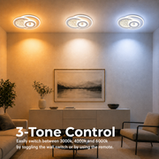 Lustra LED KOMPACTO 47W, 3 Cercuri, lumina Rece/Calda/Neutra, Alb Lustre LED Default Title Alessandro Design