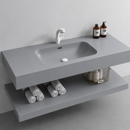 Set Mobilier KROSS pentru Baie, 60cm, 3 Piese, Gri