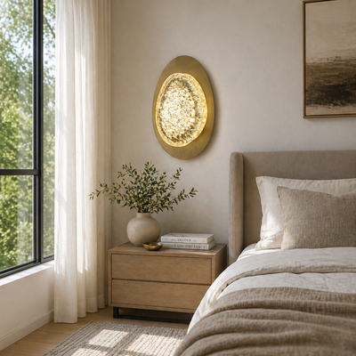 Aplica LED Decorativa GEM  Lumina Rece/Neutra/Calda Auriu