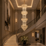 Candelabru Cristal IMPERIUM 45xE14, D55 cm, Auriu, Inaltime Reglabila, Metal si Cristal Candelabre Cristal Default Title Alessandro Design