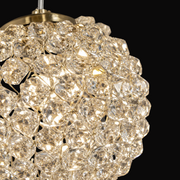 Candelabru Cristal MILLE, 25xG9 , Diametru 60cm x Inaltime 340cm, Cristal si Metal, Auriu