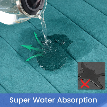 Covorase de Baie, 80x50 cm / 50x40 cm, Verde, Antiderapant, Absorbant, Set 2 bucati Covoare Baie Default Title Alessandro Design