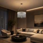 Lustra LED suspendata cu telecomanda ILLUMINA MAGNUS, 38W, lumina Rece/Calda/Neutra, Dimabila, Argintiu