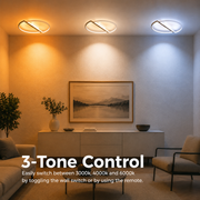 Lustra LED cu telecomanda VECTOR ARCUS 52W, 2 Elemente, lumina Rece/Calda/Neutra, Dimabila, Alb Negru, Metal
