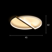 Lustra LED cu telecomanda VECTOR ARCUS 52W, 2 Elemente, lumina Rece/Calda/Neutra, Dimabila, Alb Negru, Metal