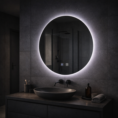 Oglinda LED Rotunda, 70cm, Isolda, Touch, Sistem Dezaburire