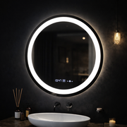 Oglinda LED Rotunda, Diametru 50cm, Celeste MotionGlow Marcello, Sistem Dezaburire, Ceas & Termometru, Dimabila, Lumina Calda Neutra Rece 3000K/4000K/6000K Oglinzi Marcello Default Title Alessandro Design