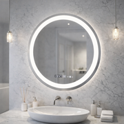 Oglinda LED Rotunda, Diametru 50cm, Celeste MotionGlow Marcello, Sistem Dezaburire, Ceas & Termometru, Dimabila, Lumina Calda Neutra Rece 3000K/4000K/6000K Oglinzi Marcello Default Title Alessandro Design