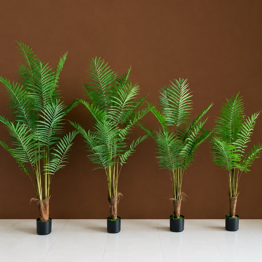 Planta Artificială Copac Tip Palmier Kentia, Cu Frunze Elegante, 160 cm, 7 frunze, Verde, cu Ghiveci