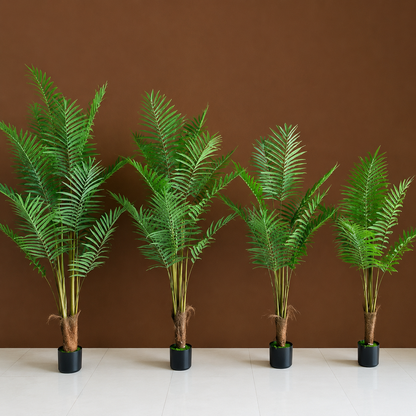Planta Artificială Copac Tip Palmier Kentia, Cu Frunze Elegante, 230 cm, 18 frunze, Verde, cu Ghiveci