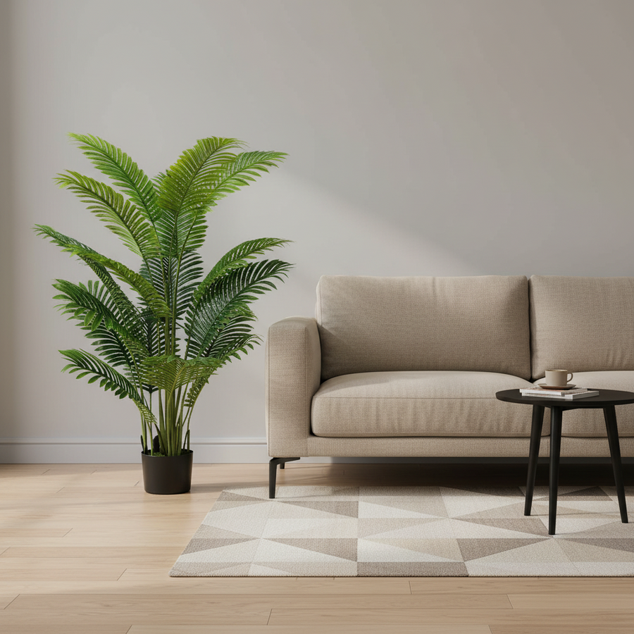 Plantă Artificială Tip Palmier Areca, 15 frunze, 150 cm, Verde