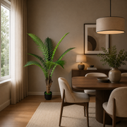 Planta Artificială Copac Tip Palmier Regal, 160 cm, 7 frunze, Verde, cu Ghiveci