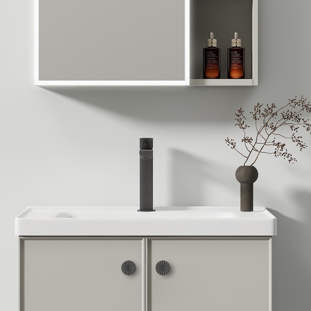 Mobilier Baie, Dulap Cu Oglinda LED T1141G/60 Gri Oglinzi Dulap Default Title Alessandro Design