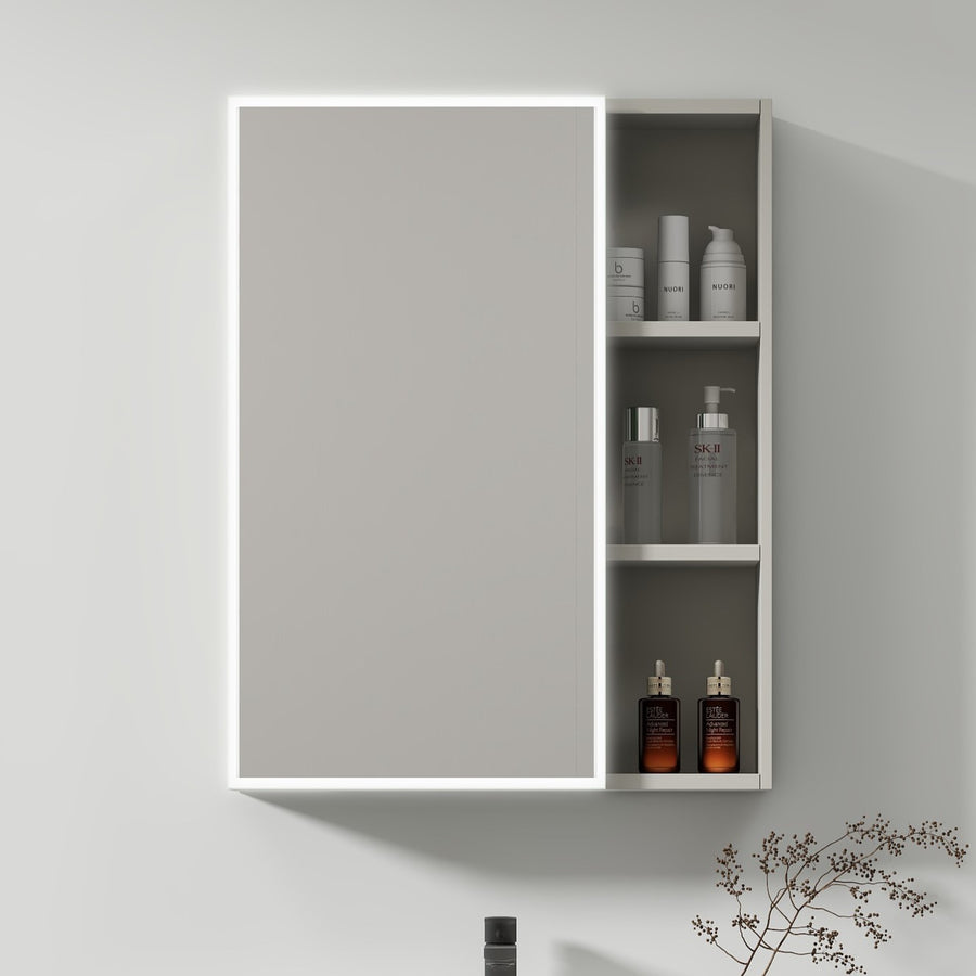 Mobilier Baie, Dulap Cu Oglinda LED T1141G/60 Gri Oglinzi Dulap Default Title Alessandro Design
