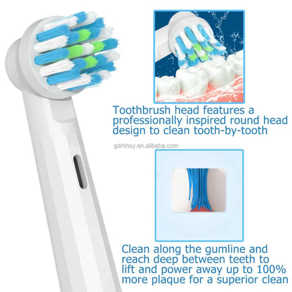 Rezerve periuta de dinti TB-20, compatibil cu Oral-B, Cross Action, 4 buc Ingrijire Personala Default Title Alessandro Design