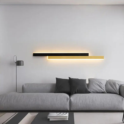 Lustra LED LINIUS 29W, 2 Elemente, Liniara, Lumina Calda/Neutra/Rece, Auriu Negru Aplice de Interior Default Title Alessandro Design