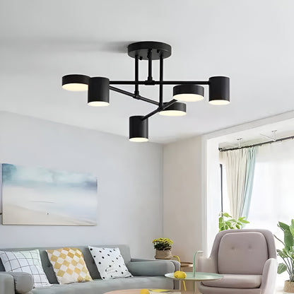 Lustra LED GALIOS 26W, 6 Elemente, lumina Rece/Calda/Neutra, Negru Lustre LED Aplicate Default Title Alessandro Design