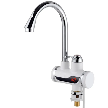 Robinet Electric cu Incalzire Instantanee a Apei, Afisaj Temperatura LED, Orizontal cu Montaj pe Chiuveta/Cada, Putere 3000 W, Apa Calda 30°C-60°C, Alb, Z007XDT Baterii de Bucatarie Default Title Alessandro Design