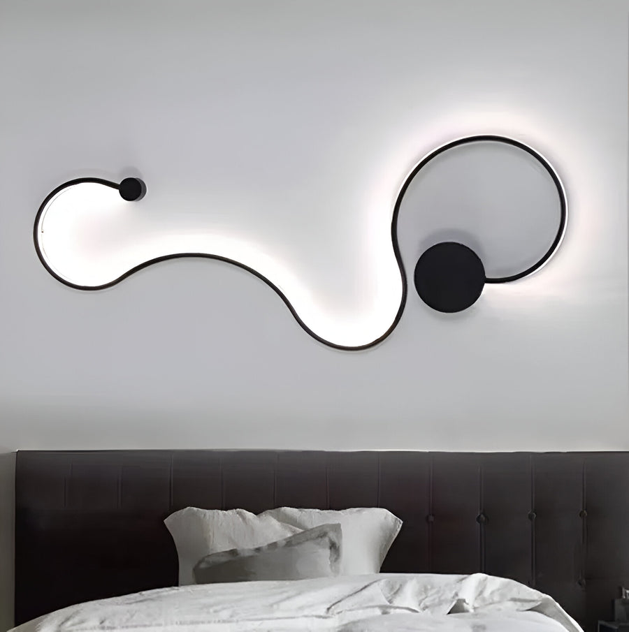 Aplica LED Delilah 36W Decorativa Lumina Rece/Calda/Neutra Metal si SIlicon Negru Aplice de Interior Default Title Alessandro Design
