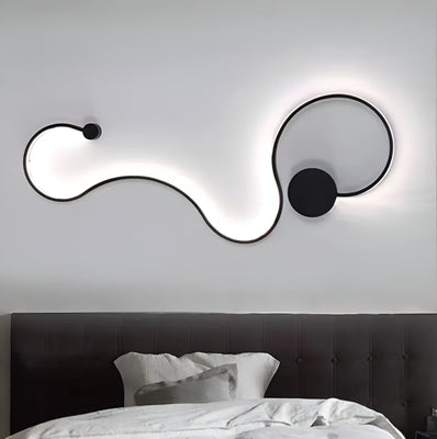 Aplica LED Delilah 36W Decorativa Lumina Rece/Calda/Neutra Metal si SIlicon Negru