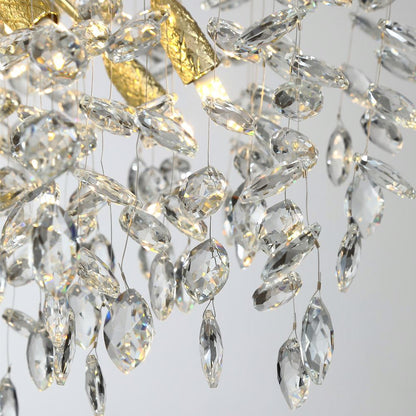 Candelabru Cristal WALTZ Rhapsody, 6x G9, Auriu, 45cm, Inaltime Reglabila, Metal si Cristal Candelabre Cristal Default Title Alessandro Design