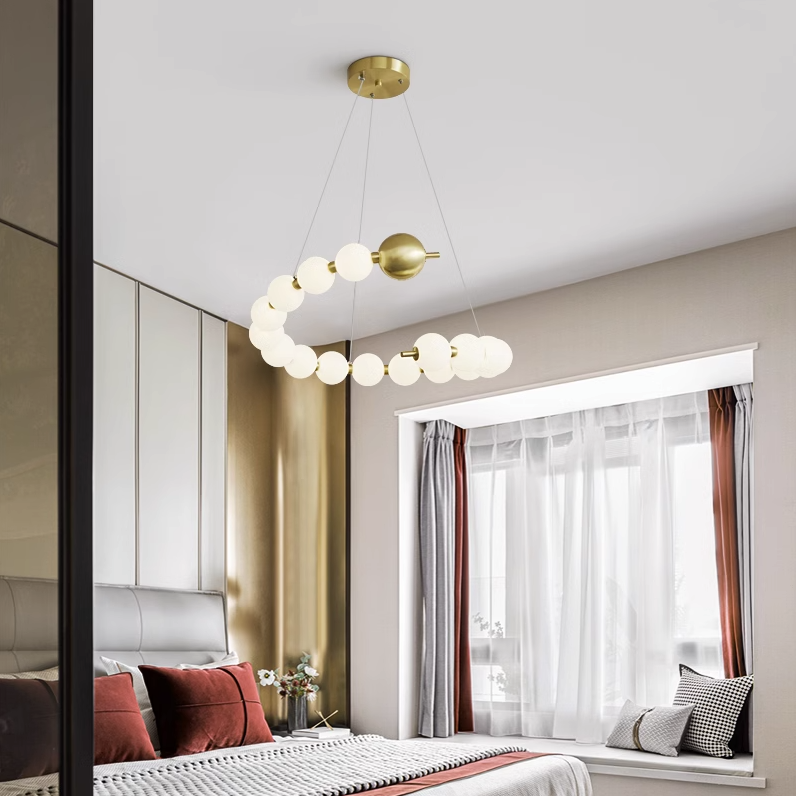 Lustră Suspendată LED Acril Aurelia 41W cu Telecomandă, Dimabilă, 3000K/4000K/6000K, Auriu, Metal și Acril Lustre LED cu Telecomanda Default Title Alessandro Design