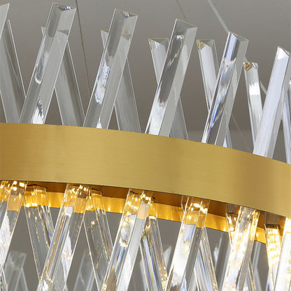 Candelabru LED CASERTA Eleganza cu Telecomandă, 54W, Dimabil, Diametru 50cm, Auriu Candelabre Cristal Default Title Alessandro Design