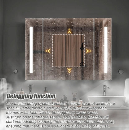 Oglinda LED cu Dulap AXEN 100x70 cm Alb Banda Verticala si Senzor Touch Oglinzi Dulap Default Title Alessandro Design