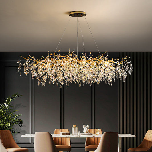Candelabru Cristal WALTZ Rhapsody, 9x G9, Auriu, 80cm, Inaltime Reglabila Candelabre Cristal Default Title Alessandro Design