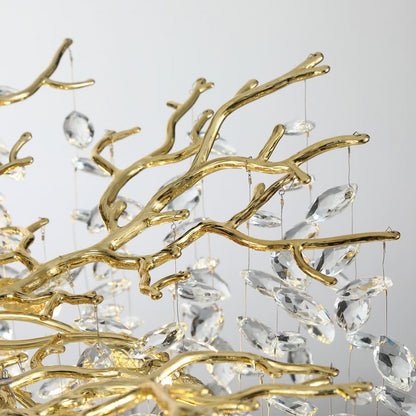 Candelabru Cristal WALTZ Rhapsody, 6x G9, Auriu, 45cm, Inaltime Reglabila, Metal si Cristal Candelabre Cristal Default Title Alessandro Design